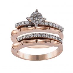 حلقه ازدواج طلا جواهری